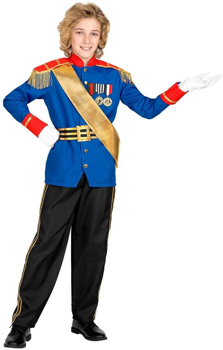 Koning Prins & Adel Kostuum | Charmante Prins Sprookjes Koninkrijk | Jongen | Maat 140 | Carnaval kostuum | Verkleedkleding